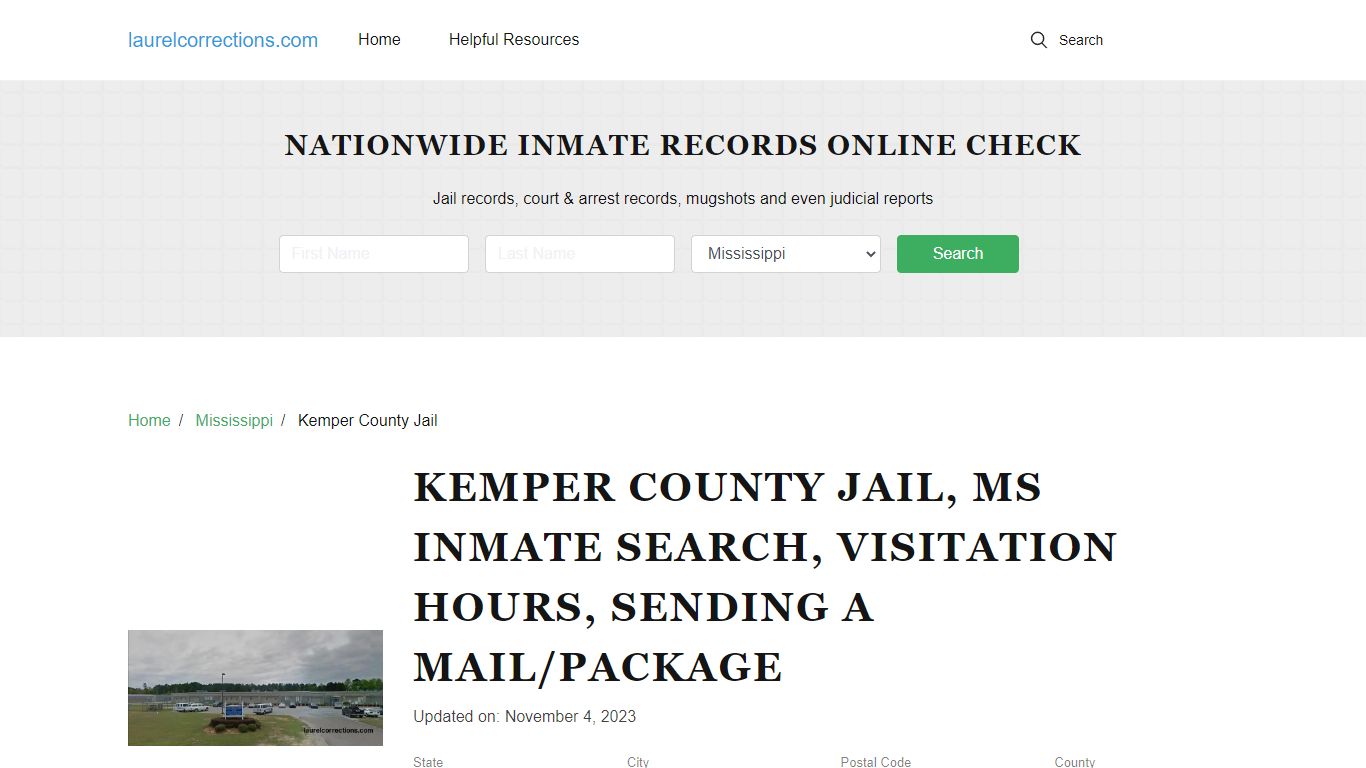 Kemper County Jail, MS Inmate Search, Visitation Hours